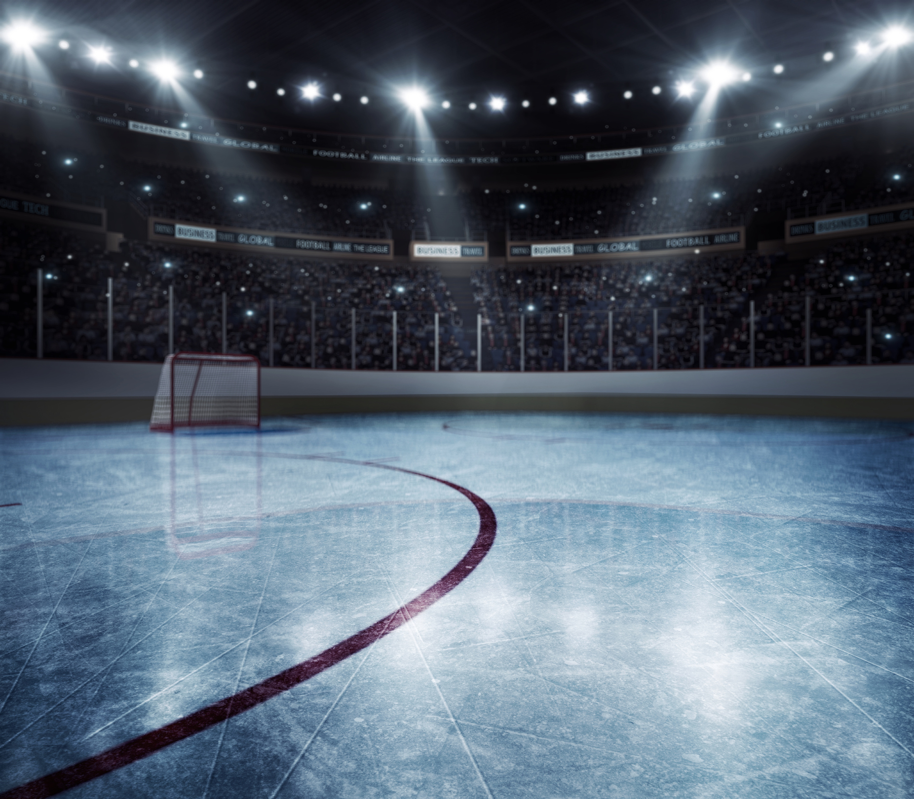 Hockey Ice Rink Sport Arena empty field